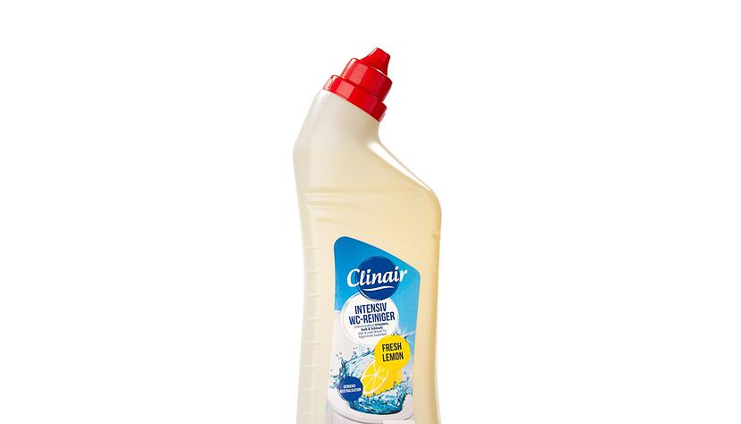Der WC-Reiniger &laquo;Clinair Intensiv WC-Reiniger Fresh Lemon&raquo; geh&ouml;rt zu einem der drei Testsieger mit der Note 1,9.
