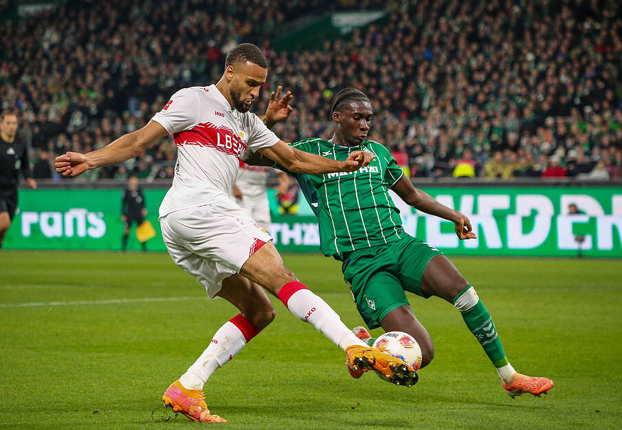 Josha Vagnoman: Retter in h&ouml;chster Not in Minute neun, als am zweiten Posten schon ein Bremer einschussbereit stand. Im Spielaufbau manchmal etwas fahrig. Note: 3