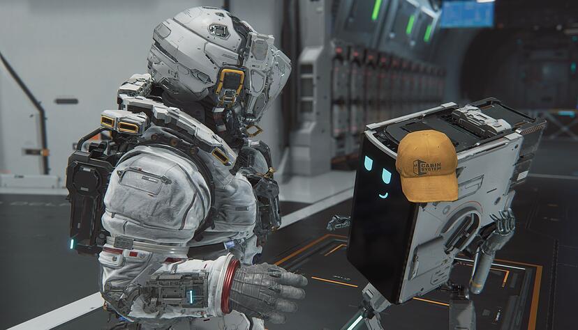 Gestatten, Cabin: Der freundlichen KI-Robo aus dem Shelter - nat&uuml;rlich mit Cap.