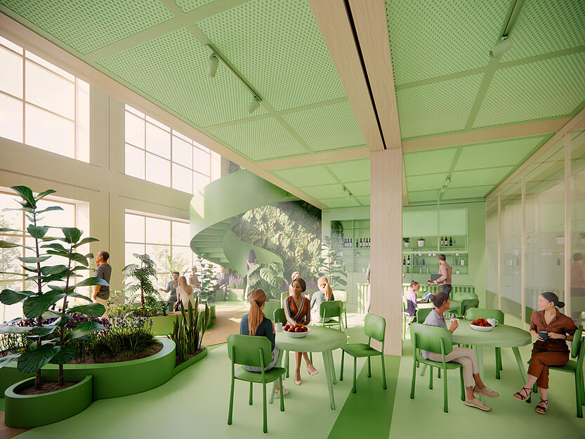So soll das Gebäude mit den Start-ups im Ipai aussehen. Visualisierung: MVRDV