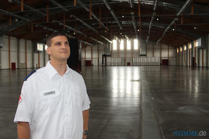 Aufbau in der Messehalle 6