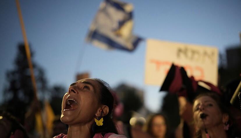 Hunderttausende Israelis haben sich seit Kriegsbeginn vor bald zwei Jahren an Demonstrationen f&uuml;r einen Waffenstillstand im Gazastreifen und eine Vereinbarung zur Freilassung der Geiseln beteiligt. (Archivbild)