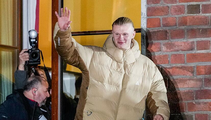 Norwegens Fußballstar Erling Haaland beim Empfang. Norwegens Fußballstar Erling Haaland beim Empfang.