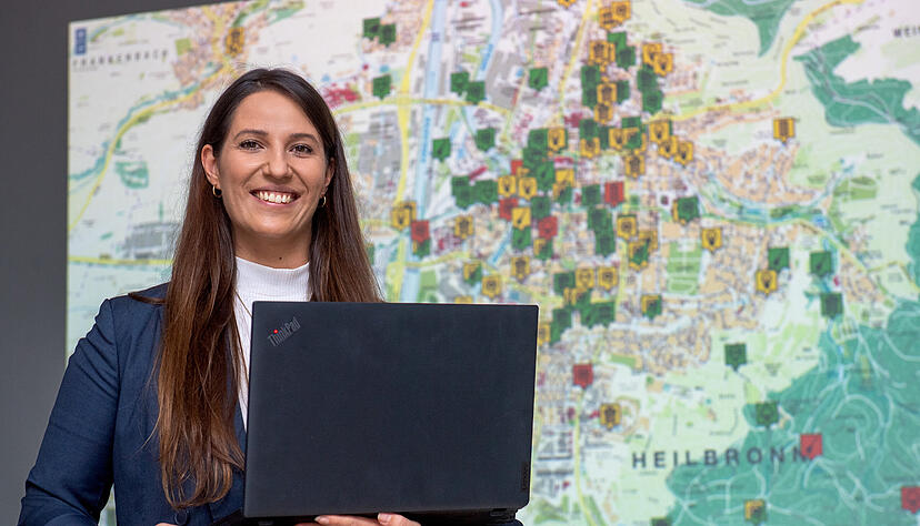 Jessica Schönefeld ist beim Betriebsamt der Stadt Heilbronn verantwortlich für den Mängelmelder.