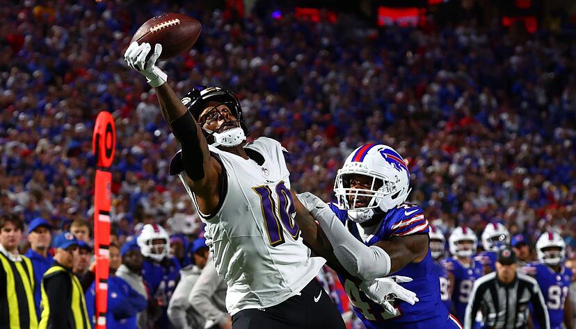 Der Fang mit einer Hand war der erste Touchdown für DeAndre Hopkins als Spieler der Baltimore Ravens.
