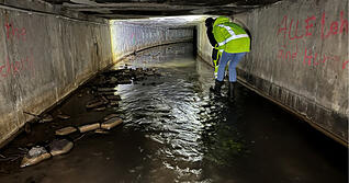 So sieht die Ellbachdole aus. Sie in die Jahre gekommen und muss saniert werden.