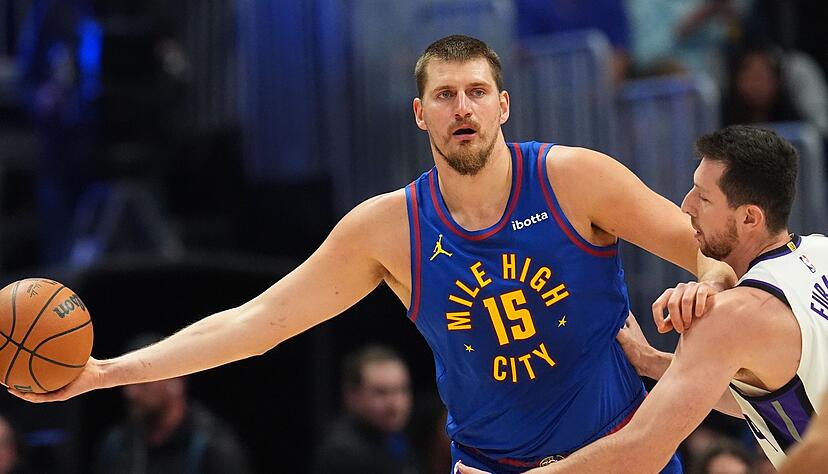 Nikola Jokic f&uuml;r seine Denver Nuggets zum Sieg gegen San Antonio.