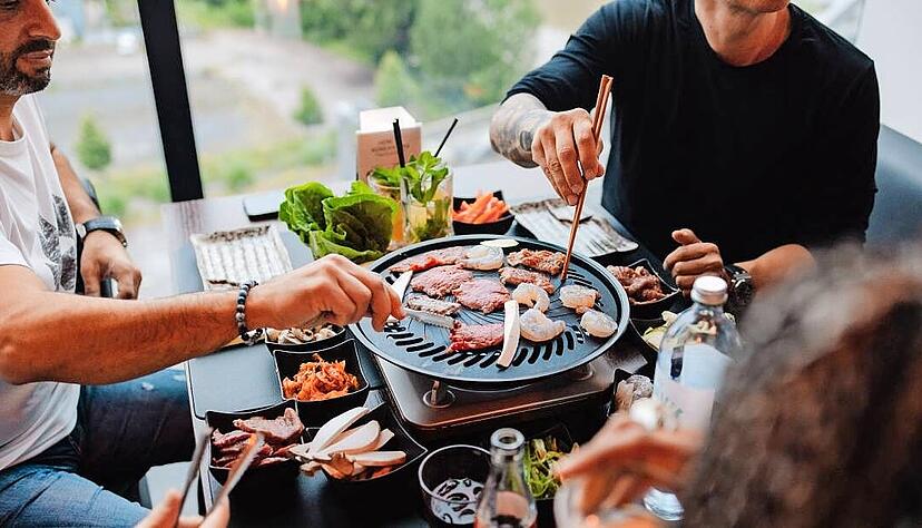 Korean BBQ, Asiatisches Restaurant.
