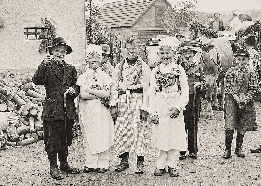 Lehrensteinsfeld Musikverein1952 mit Kinderfest (Reproduktion)