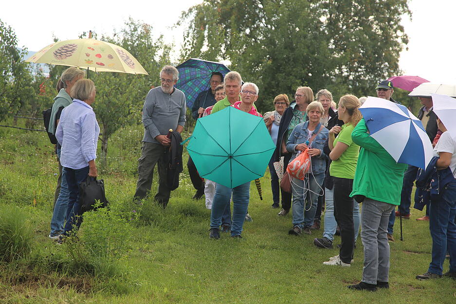Gemeinsam unterwegs durch die Obstgärten in Brackenheim.