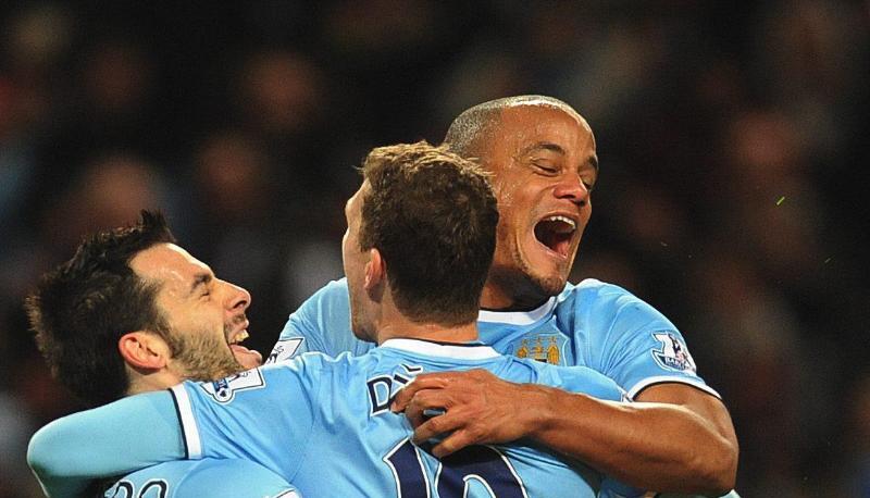 Manchester City besiegte Swansea mit 3:2 und bleibt in der Premier League ein hei&szlig;er Kandidat im Titelrennen. Foto: Peter Powell