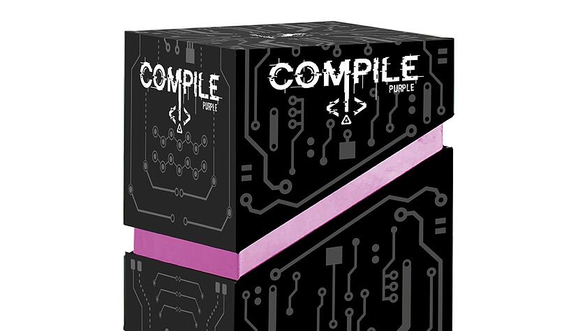 Bei dem Kartenspiel &laquo;Compile (Purple Edition)&raquo; treten zwei k&uuml;nstliche Intelligenzen im Duell gegeneinander an. Ein Spiel dauert ca. 20 bis 40 Minuten.