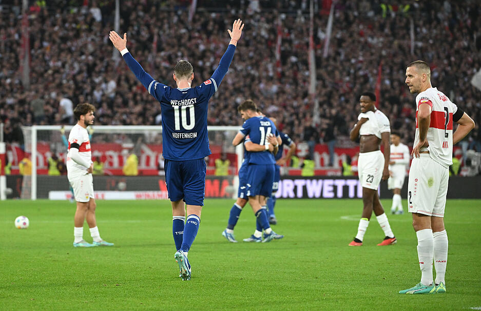 ... am Ende jubelten die Kraichgauer über den Erfolg. Für den VfB Stuttgart war es eine bittere Heimniederlage.