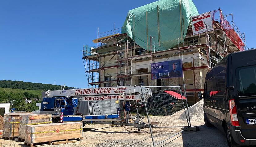 Die Baustelle der Villa Fuchs in Heilbronn sorgt für Ärger.