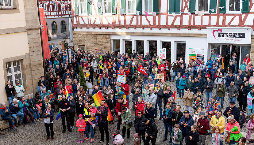 Demo gegen Rechtsextremismus in Brackenheim.