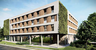 So wird das Wohnheim am Reinhold-Würth-Campus Künzelsau aussehen. 2026 soll es fertiggestellt sein.