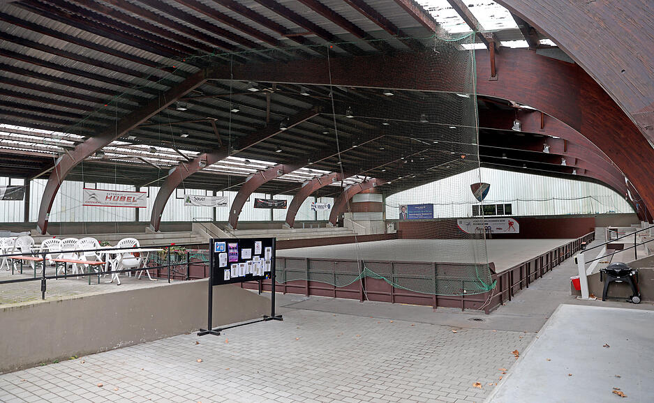 Blick in das Rollschuhstadion am Europaplatz.
