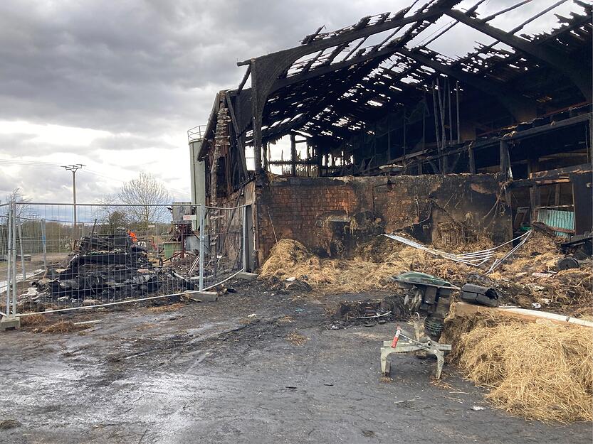 Scheunenbrand zwischen Bad Friedrichshall und Oedheim