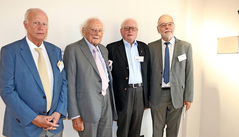 Der Tr&auml;gerverein hat vier bedeutende Firmenlenker gestern zu Ehrenmitgliedern ernannt (v.l.): Albert Berner, Reinhold W&uuml;rth, Theo F&ouml;rch und Gerhard Spr&uuml;gel.
