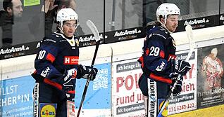 Top-Duo der Heilbronner Falken: Nolan Ritchie (links) und Calder Anderson bereiten sich seit Wochen auf die neue Saison in Kanada vor.