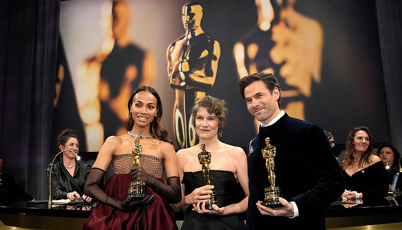Strahlende Sieger bei den Oscars 2025: Zoe Saldana ist die Gewinnerin des Preises für die beste Leistung einer Schauspielerin in einer Nebenrolle für "Emilia Perez", Camille und Clement Ducol sind für den besten Originalsong für "El Mal" aus "Emilia Perez" ausgezeichnet worden, Strahlende Sieger bei den Oscars 2025: Zoe Saldana ist die Gewinnerin des Preises für die beste Leistung einer Schauspielerin in einer Nebenrolle für "Emilia Perez", Camille und Clement Ducol sind für den besten Originalsong für "El Mal" aus "Emilia Perez" ausgezeichnet worden,