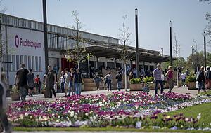 Der Fruchtschuppen: Für die alte Stückguthalle der Bahn, in der zur Buga die Blumenschauen gezeigt werden, gibt es keine Verwendung. Das Gebäude wird abgerissen.
Fotos: Bundesgartenschau Der Fruchtschuppen: Für die alte Stückguthalle der Bahn, in der zur Buga die Blumenschauen gezeigt werden, gibt es keine Verwendung. Das Gebäude wird abgerissen.
Fotos: Bundesgartenschau