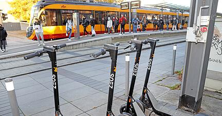 E-Scooter in Heilbronn: Die Flotte der Leihroller umfasst mehrere Hundert Geräte.