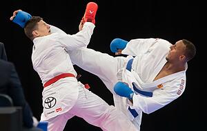 Weltmeister Jonathan Horne tritt in der Disziplin Kumite an. Foto: dpa Weltmeister Jonathan Horne tritt in der Disziplin Kumite an. Foto: dpa