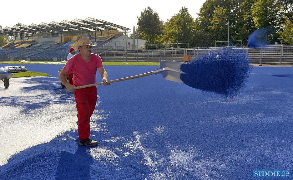 Neue Tartanbahn Frankenstadion | 2.10.