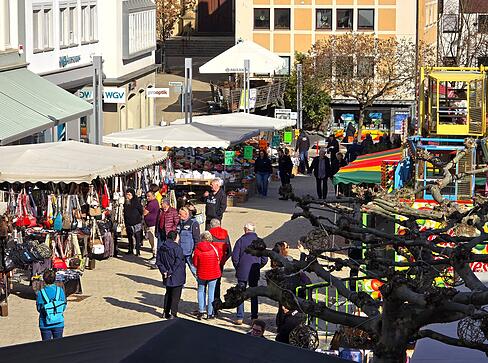 Am Freitag startete der Fischmarkt in der Neckarsulmer Innenstadt.