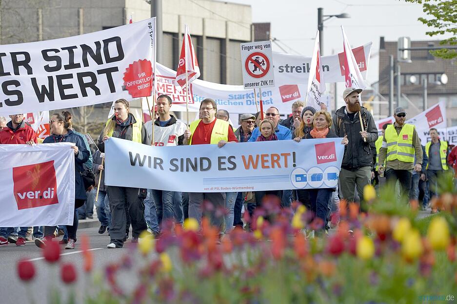 Verdi-Warnstreik in Heilbronn Verdi-Warnstreik in Heilbronn
