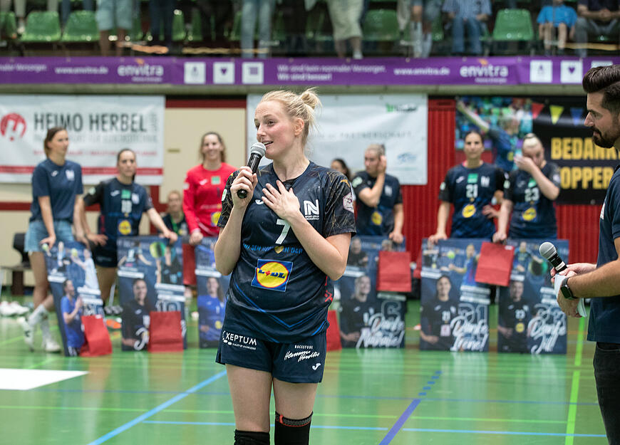 Hand aufs Herz bei Lynn Knippenborg, die ihre Karriere beendet