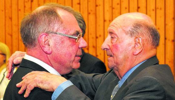 Die ehemaligen Bürgermeister Eberhard Roth (links) und Pierre Callot.