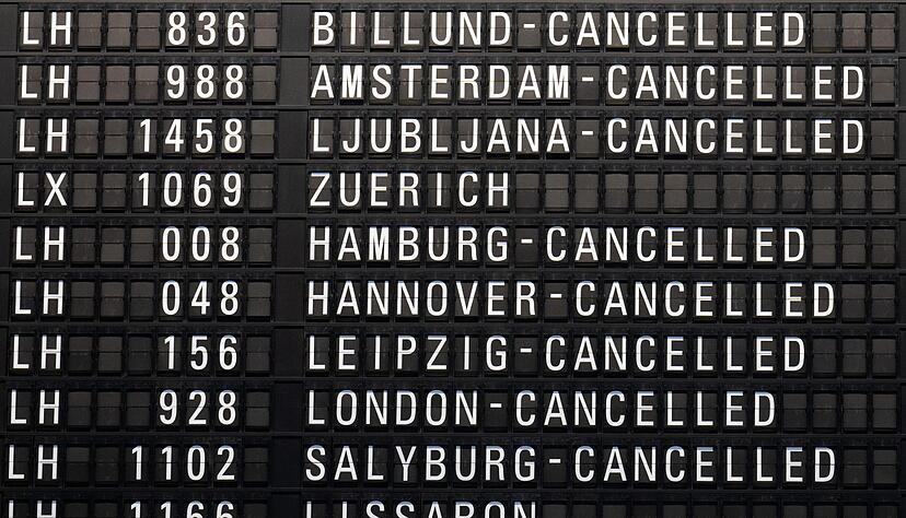 Auf dem Frankfurter Flughafen wurden zahlreiche Verbindungen annulliert. Auf dem Frankfurter Flughafen wurden zahlreiche Verbindungen annulliert.