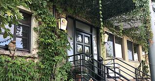 Der Eingang in die Traube ist von reichlich Grün umgeben. Auch im Inneren herrscht ein Wohlfühlambiente. Foto: Wieland Der Eingang in die Traube ist von reichlich Grün umgeben. Auch im Inneren herrscht ein Wohlfühlambiente. Foto: Wieland