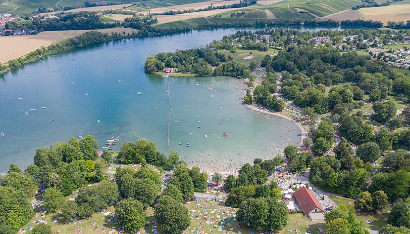 Der Breitenauer See aus der Luft. Der Breitenauer See aus der Luft.