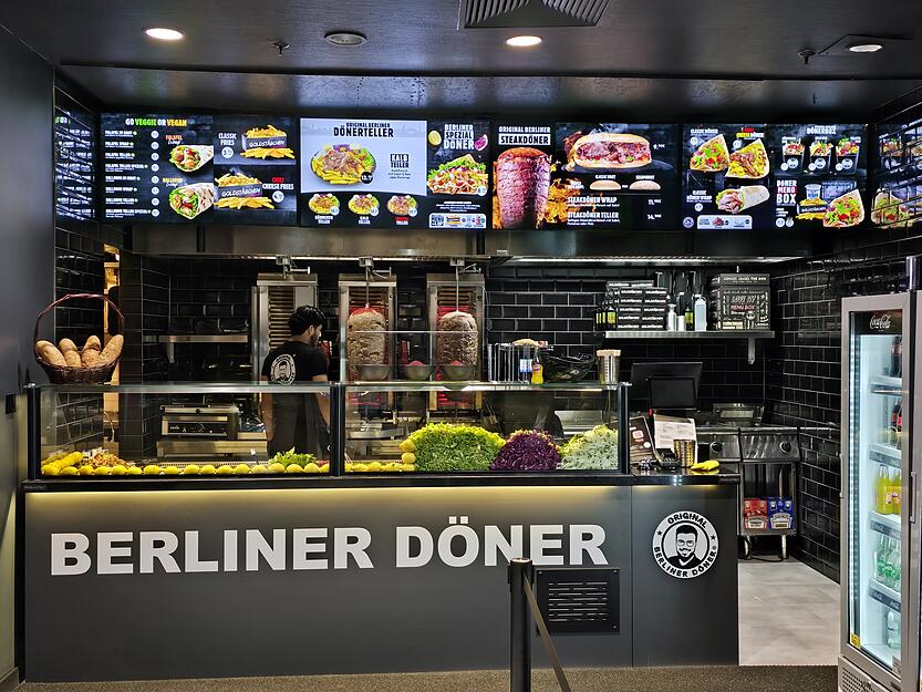 Ein Einblick in die Wollhaus-Filiale von "Original Berliner Döner" in Heilbronn. Ein Einblick in die Wollhaus-Filiale von "Original Berliner Döner" in Heilbronn.