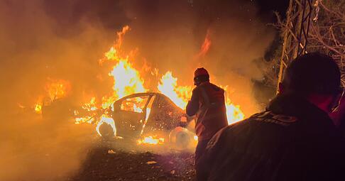 Israels Luftwaffe greift erneut in Beirut an.