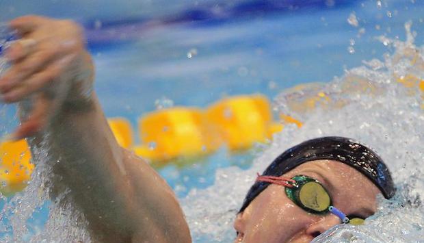 Britta Steffen erzielte &uuml;ber 50 Meter Freistil die viertschnellste Zeit des Jahres. Foto: Hannibal