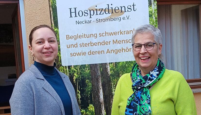Julia Mattick und Anita Ereth vom Ambulanten Hospizdienst Neckar-Stromberg suchen Ehrenamtliche.