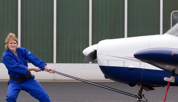 Die deutsche Meisterin im Judo, Jana Stucke, studiert an der Hochschule in Osnabr&uuml;ck Flugingenieurwesen. Foto: Friso Gentsch
