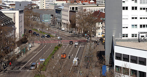 Auf dem Mittelstreifen der Allee werden in den kommenden Tagen tausende Fr&uuml;hjahrsblumen gepflanzt.