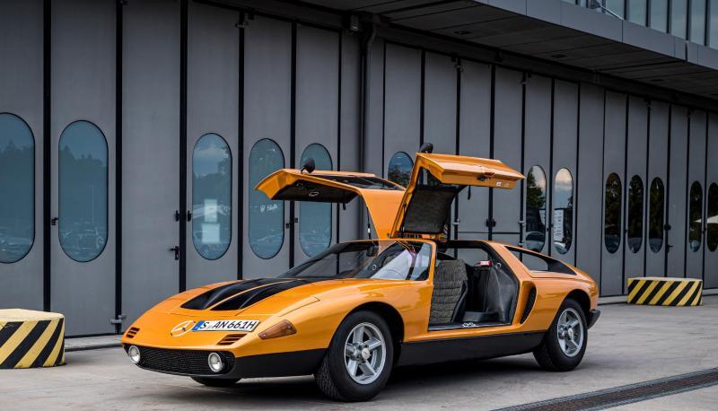 Traumwagen mit Flügeltüren und Wankelmotor: Allerdings ging der Mercedes C111 nie in Serie, war immer nur als Experimentalfahrzeug gedacht.