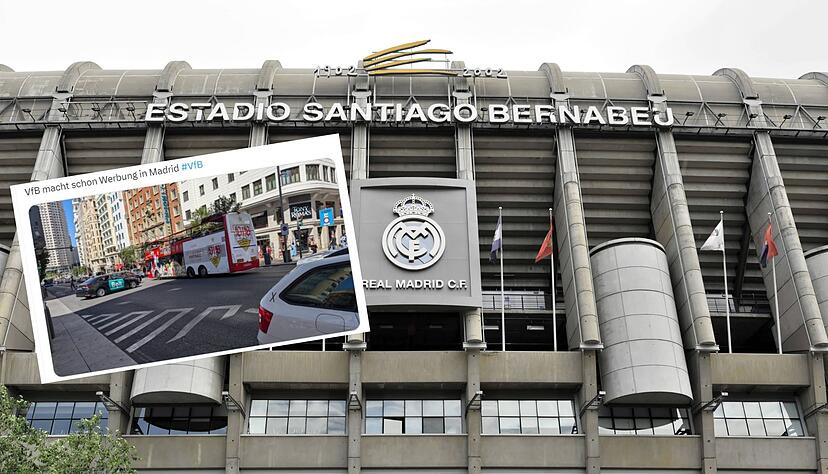 Der VfB Stuttgart spielt im Estadio Santiago Bernabéu gegen Real Madrid. Schon Tage vorher wurde wohl ein VfB-Bus in  der spanischen Hauptstadt gesichtet.