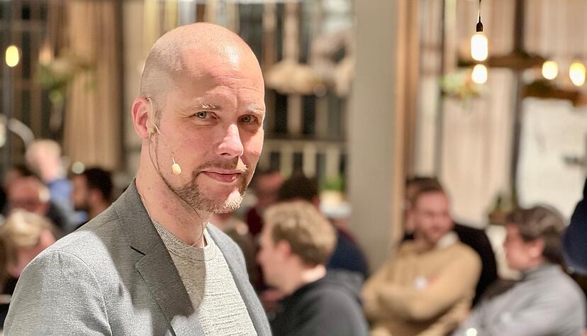 Große Hoffnungen lasten auf Jonas Andrulis, Gründer und Chef des KI-Unternehmens Aleph Alpha. Hier in der "Alten Reederei" in Heilbronn.