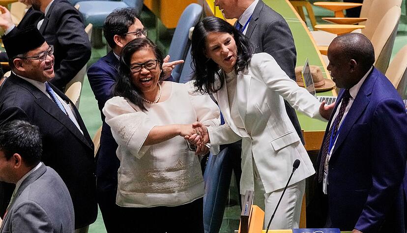 Baerbock nach der Wahl in New York