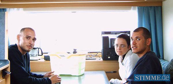 Uwe Mundlos, Beate Zschäpe und Uwe Böhnhardt(l-r), aufgenommen vermutlich 2004.