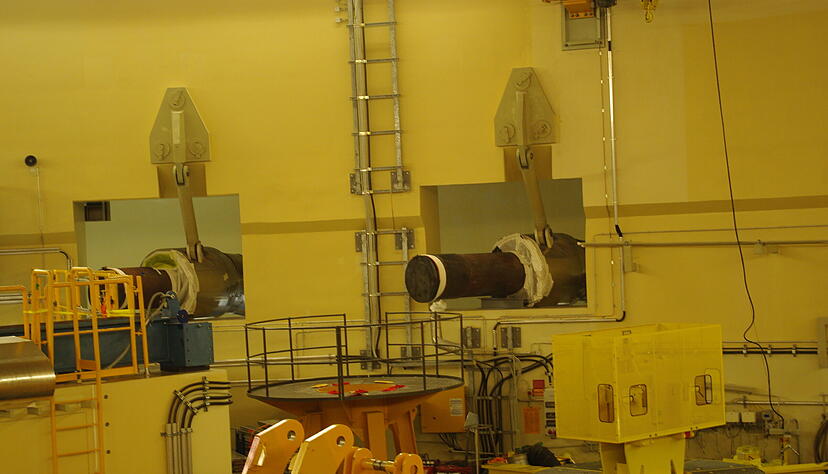 Einziges Zeichen des Rückbaus: Die Rohre des Primärkreislaufs sind gekappt. Einziges Zeichen des Rückbaus: Die Rohre des Primärkreislaufs sind gekappt.