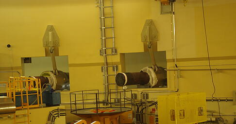 Einziges Zeichen des Rückbaus: Die Rohre des Primärkreislaufs sind gekappt.