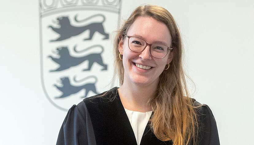Jungrichterin Paula L&ouml;tzbeyer arbeitet seit rund zwei Monaten im Heilbronner Amtsgericht. Erste Urteile hat sie bereits gesprochen.